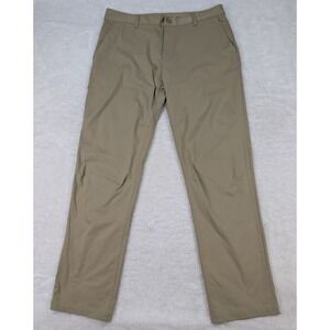 Rhone Commuter Pants Men's 38 (39x32) Classic Straight Fit Khaki Polyester *Read